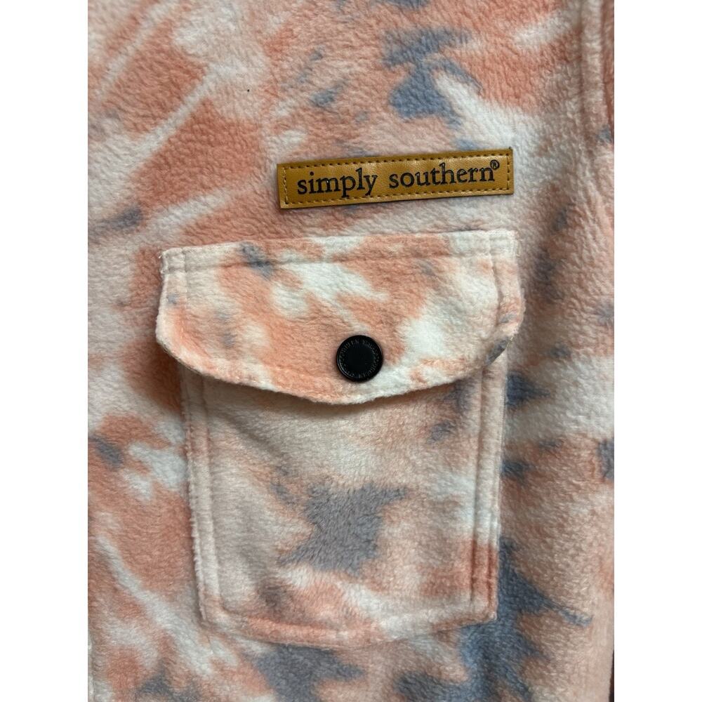 Simply Southern Women’s Shacket Size S Tie Dye Fleece Button Down Shirt Jacket - Picture 5 of 6